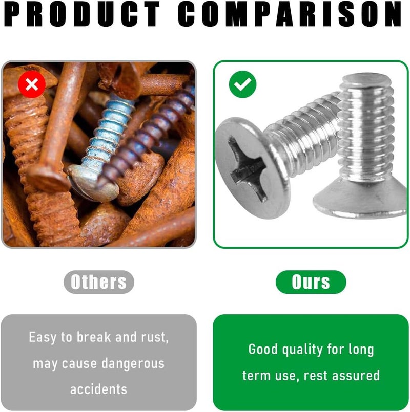 KVAEY 4PCS Stainless Steel Brake Disc Rotor Screws, 936000-6014-0H Brake Disc Retaining Screws for Front and Rear, Rotor Screw Replacement Fits Accord Civic Odyssey CR-Z MDX (4 PCS) - Image 5